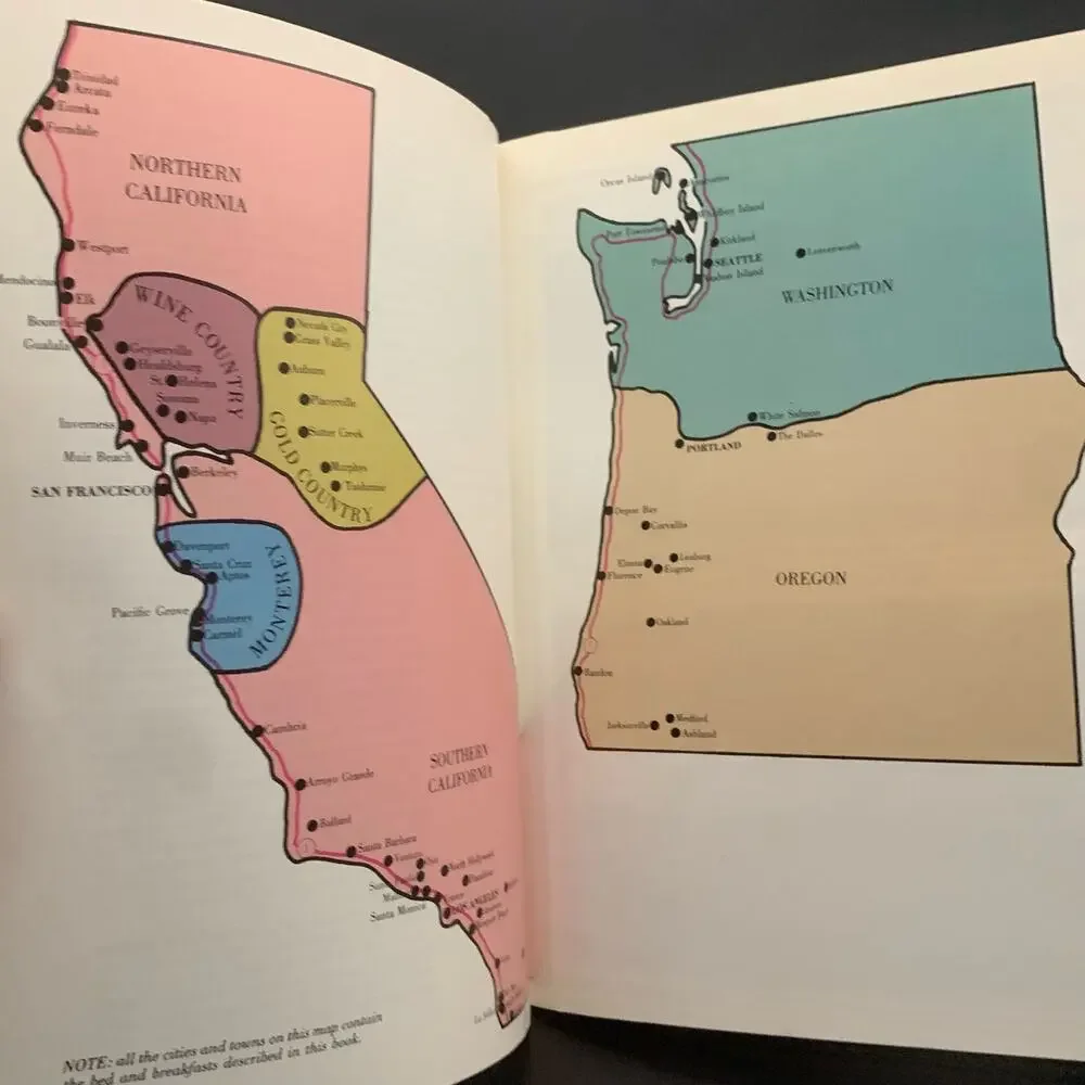 1986 West Coast Bed & Breakfast Guide: California, Oregon & Washington Vintage - Picture 7 of 11